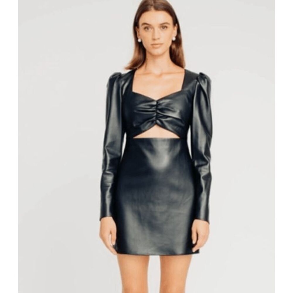 NWT Ronny Kobo Faux Leather Mini Dress XS​​​​​​
